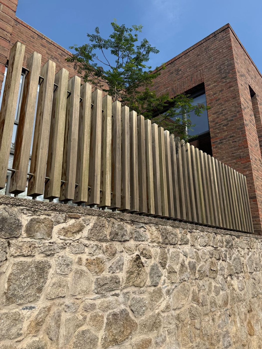 Slatted Fence & Stone Wall — JAID job